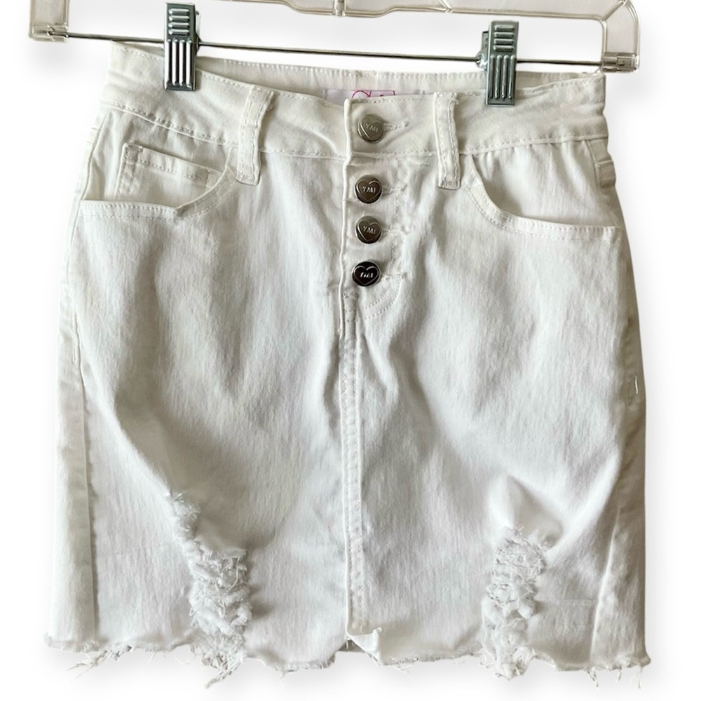 YMI White Denim Skirt
